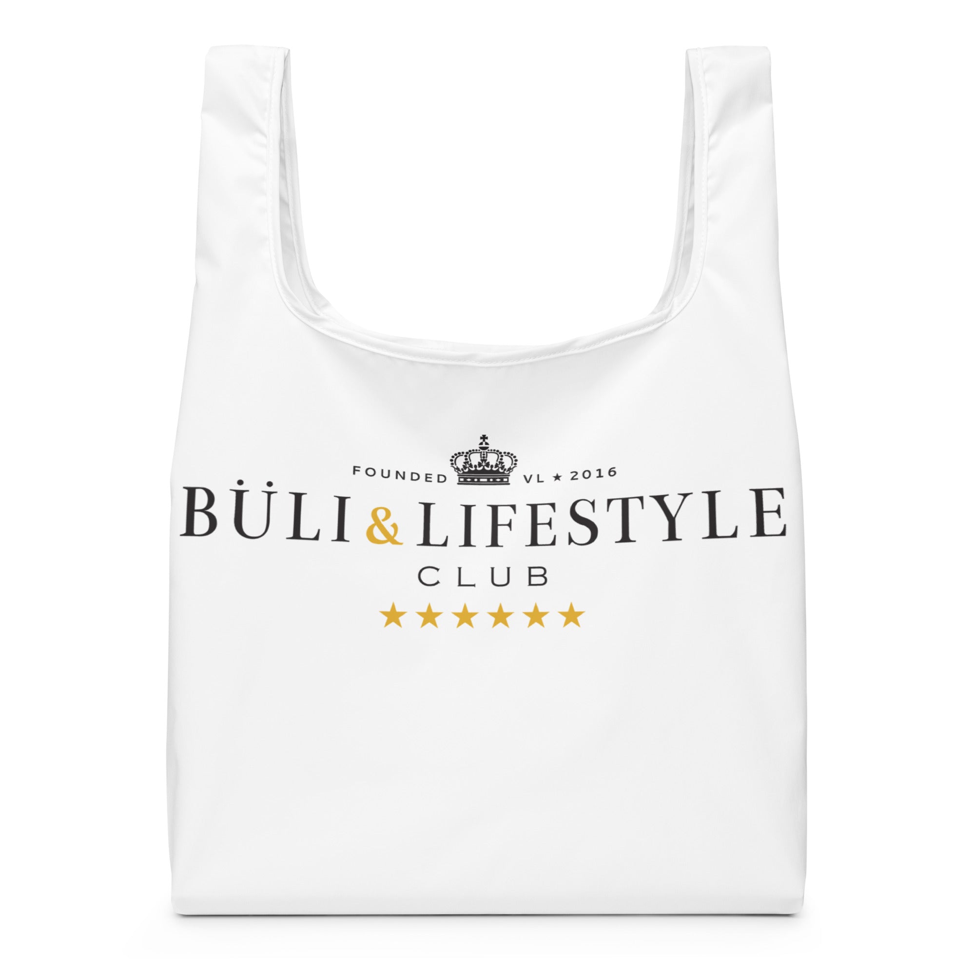 Buli ostoskassi valkoinen edestä - suomalainen kangaskassi