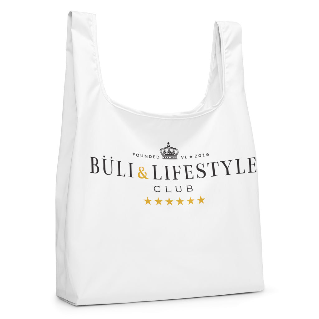 Buli ostoskassi valkoinen oikea - Buli Lifestyle Club kassi