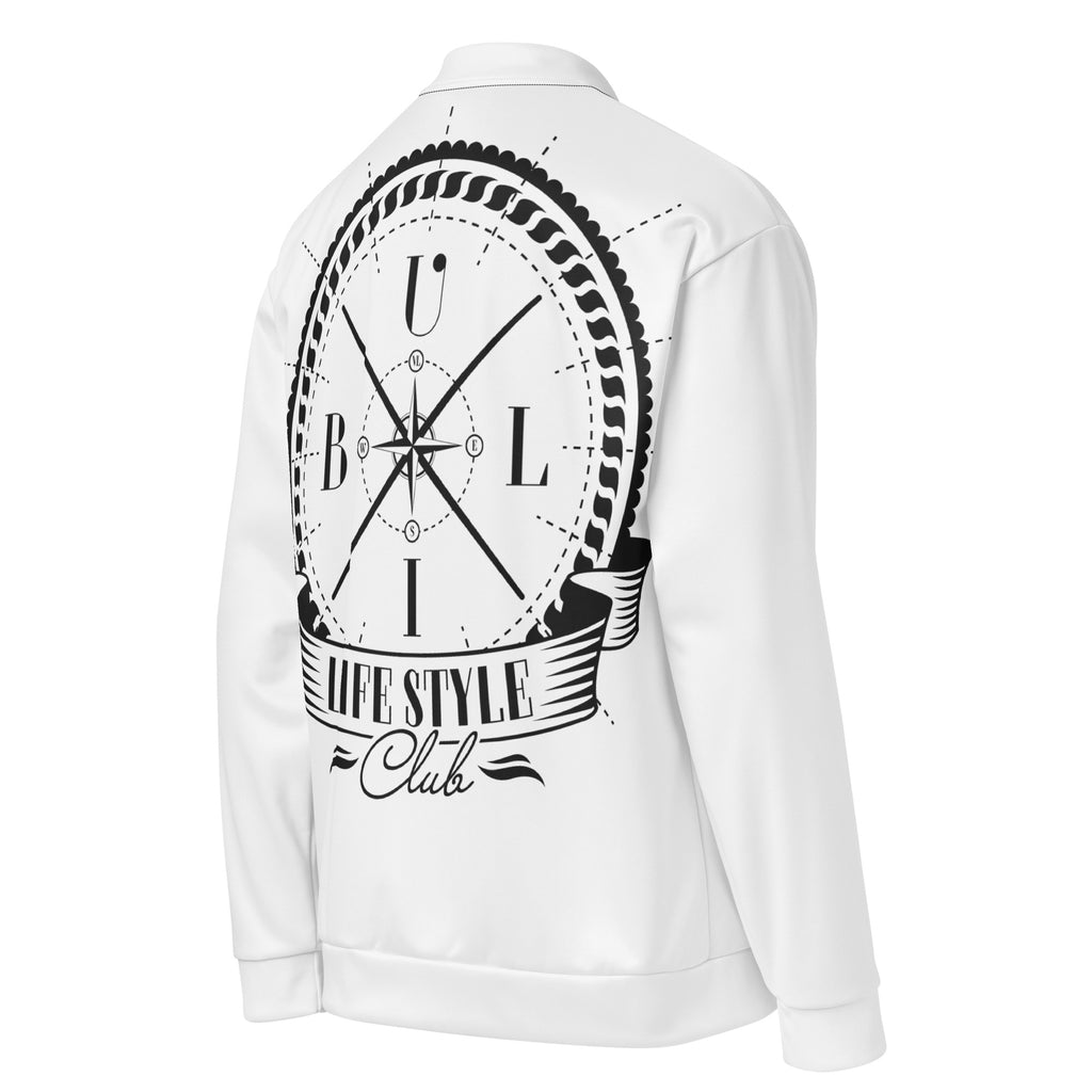 Naisten Buli bomber takki valkoinen oikea takaa - Buli Lifestyle Club bomber jacket