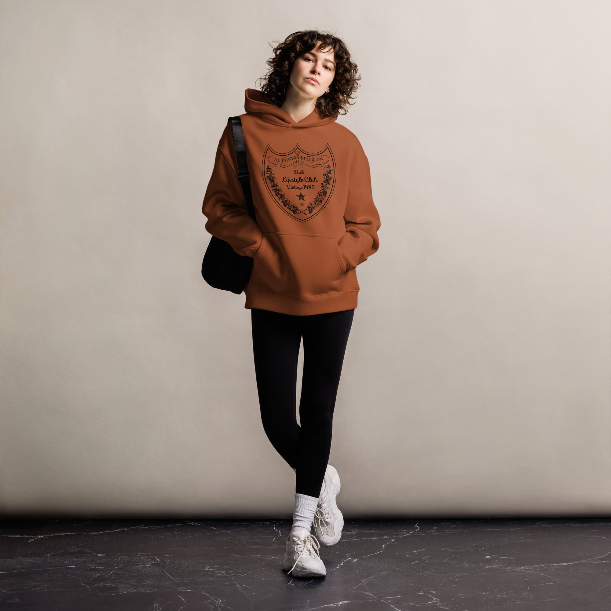 Naisten Buli oversize huppari clay - Buli Lifestyle Club oversized hoodie