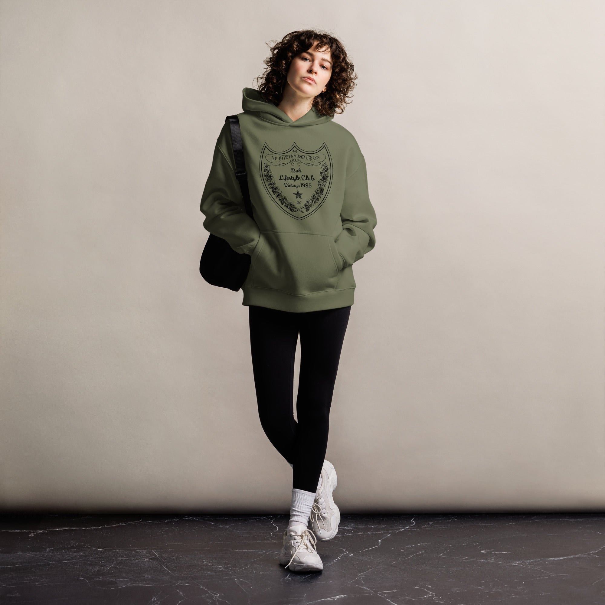 Naisten Buli oversize huppari cypress - naisten streetwear huppari
