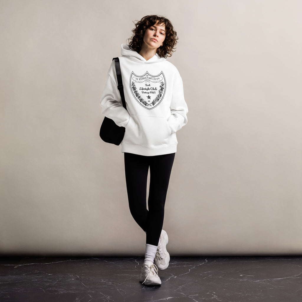 Naisten Buli oversize huppari valkoinen - naisten oversized streetwear