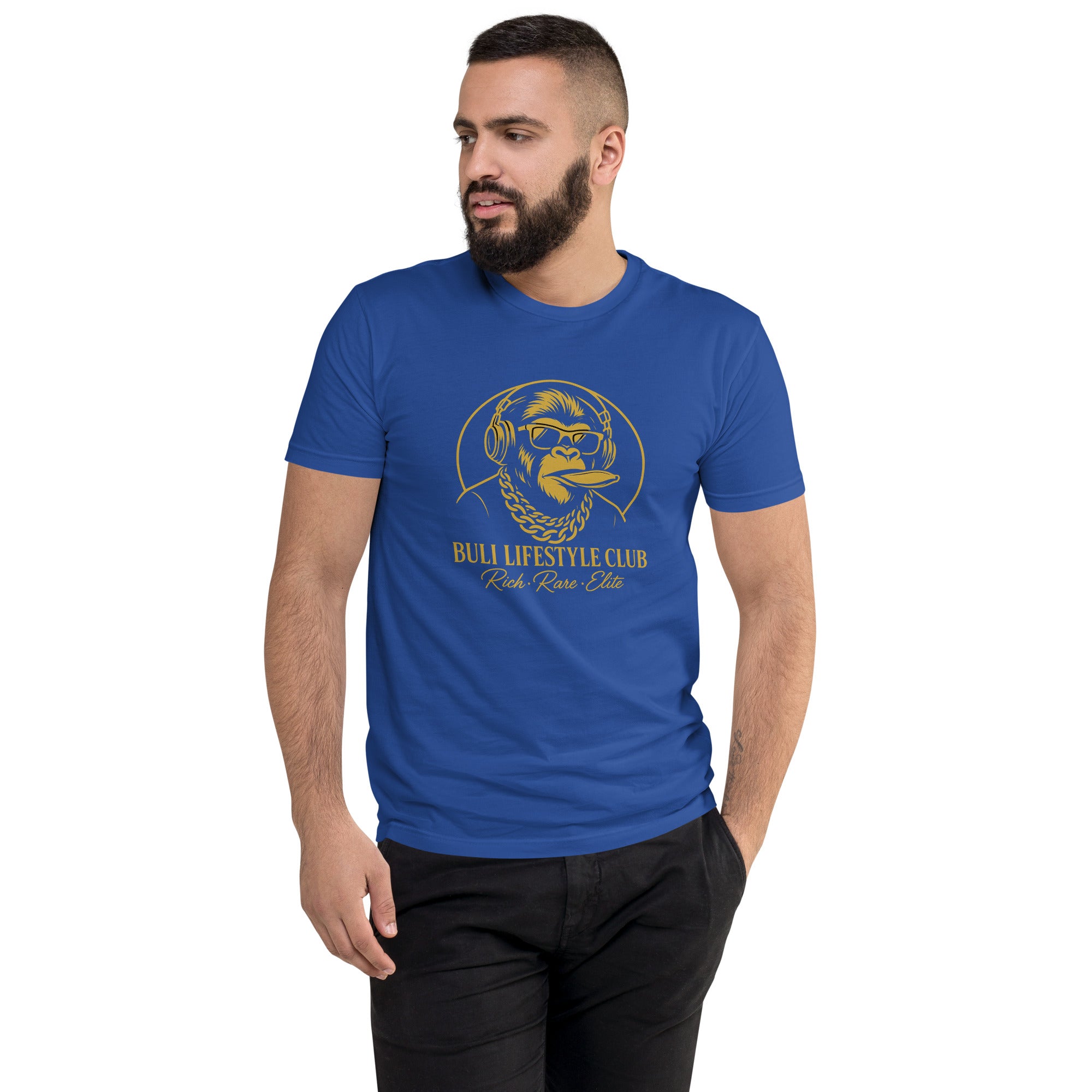 Buli Golden Ape DJ t-paita fit royal blue - Buli Lifestyle Club