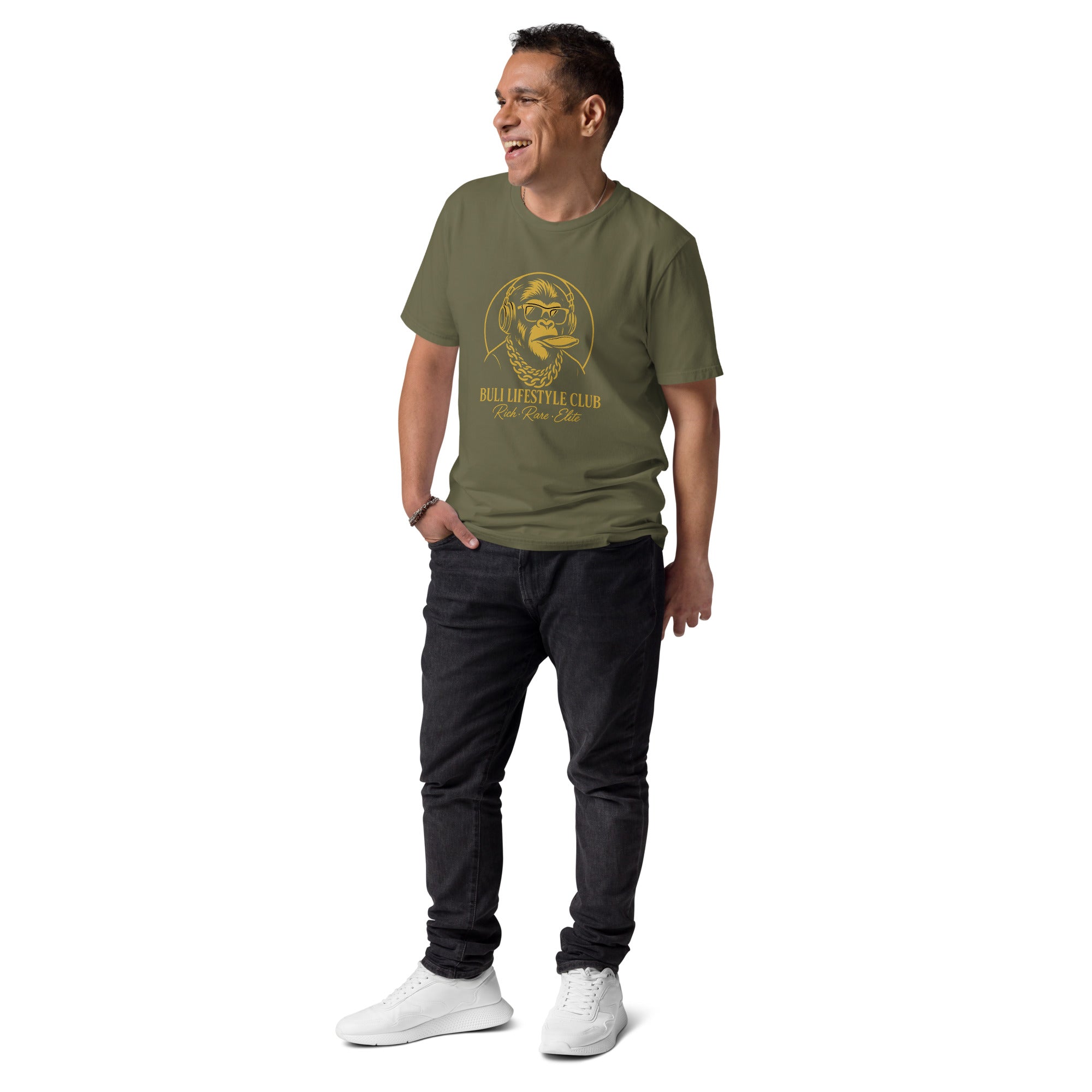 Buli Golden Ape orgaaninen t-paita khaki - ekologinen streetwear Buli