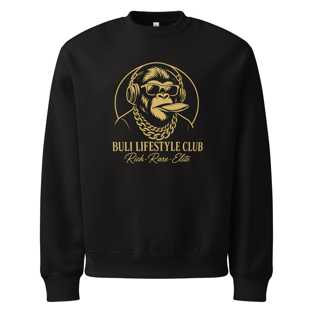 Buli Golden Ape DJ heavy collari musta edestä - Buli streetwear