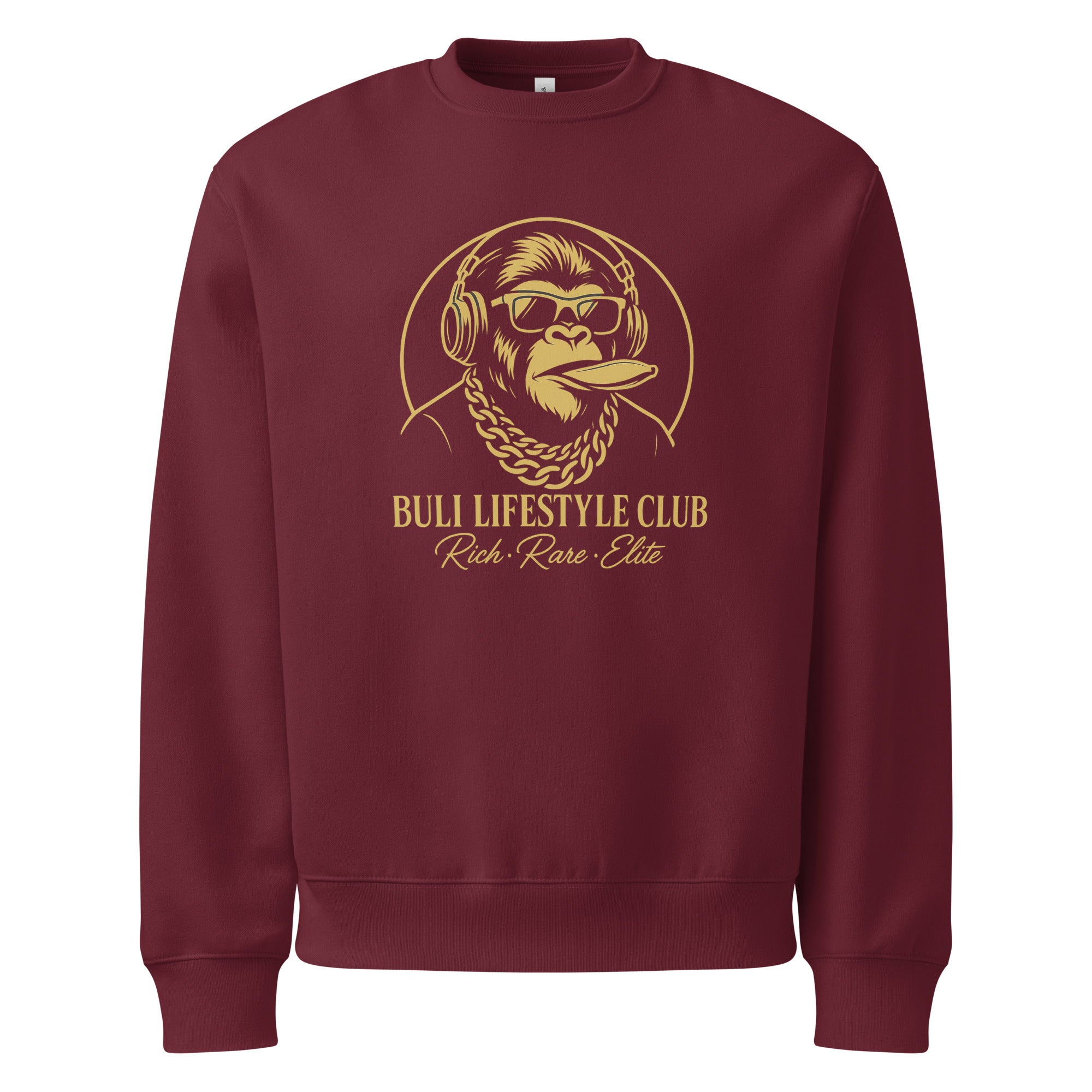 Buli Golden Ape DJ heavy collari maroon edestä - Buli Lifestyle Club