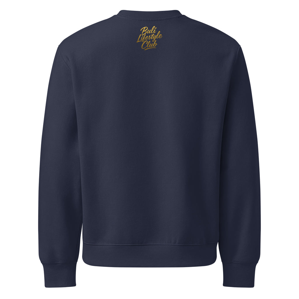 Buli Golden Ape DJ heavy collari navy takaa - Buli heavyweight sweatshirt